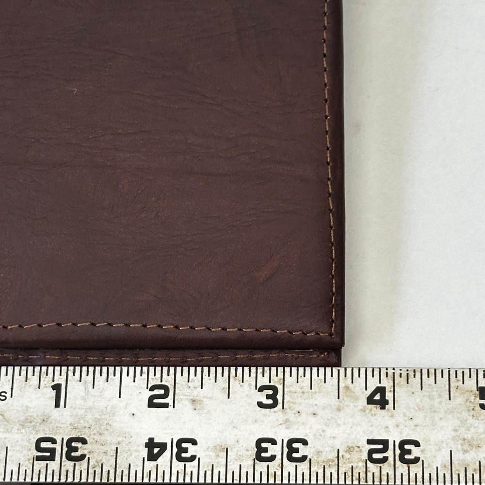 Handmade Leather Bifold Wallet Mens Rustic Chocolate Brown Artisan Nicaragua - Picture 7 of 7